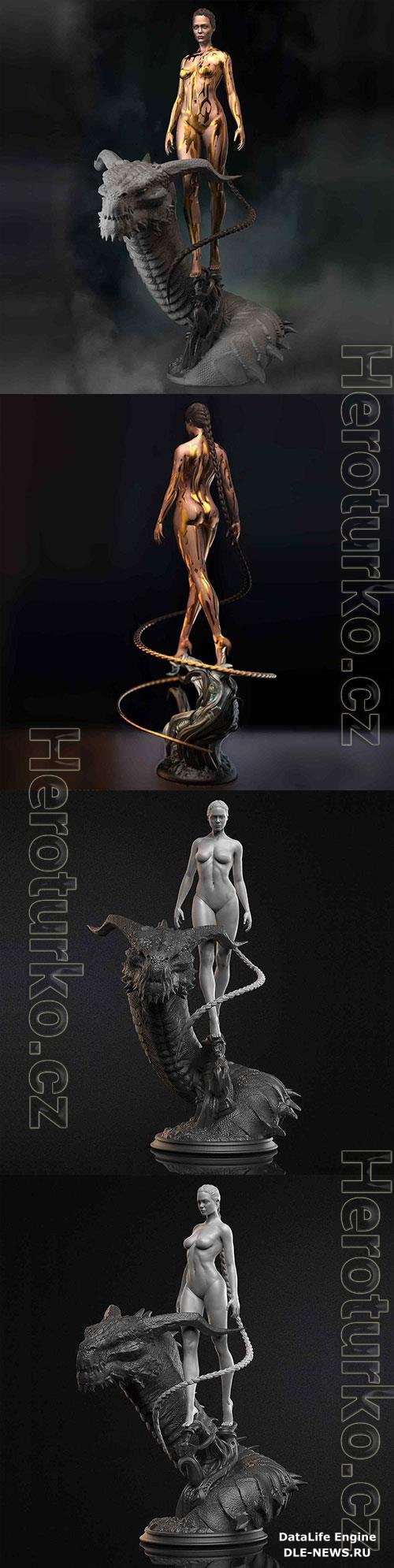 Beowulf Grendels Mother - Angelina Jolie Statue (NSFW) 3D Print Model