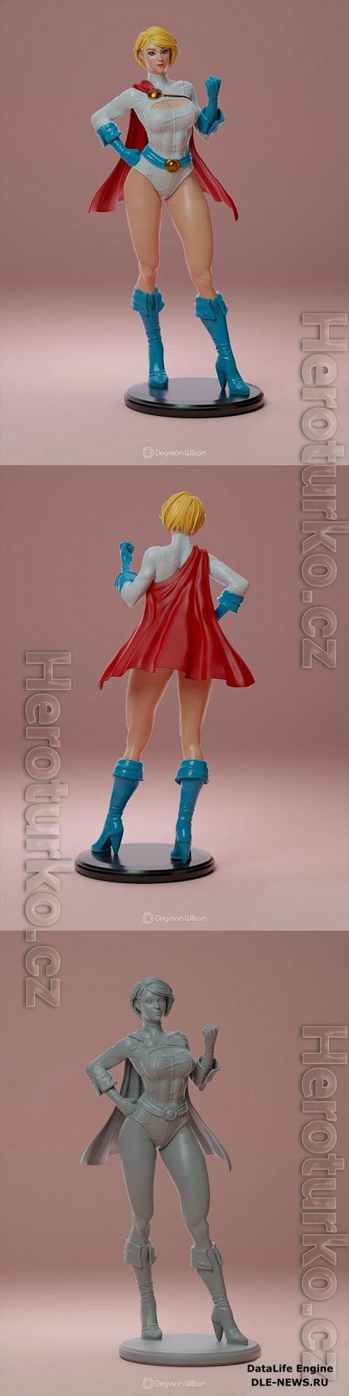 Power Girl 3D Print Model