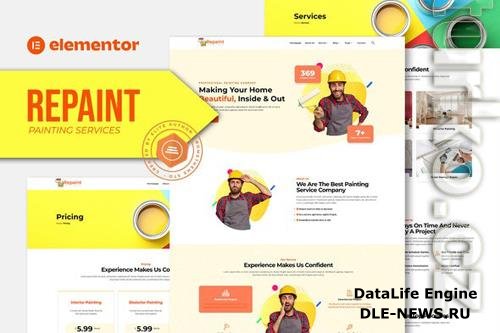 ThemeForest - Repaint - Painting Company Service Elementor Template Kit 38018130