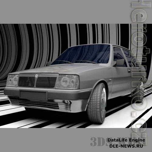 Old Lancia Prisma 1600 3D Model