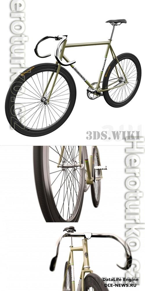 Fixed Gear Bianchi Bicycle 3D Model