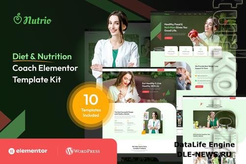 ThemeForest Nutrio - Diet & Nutrition Coach Template Kit 38005135