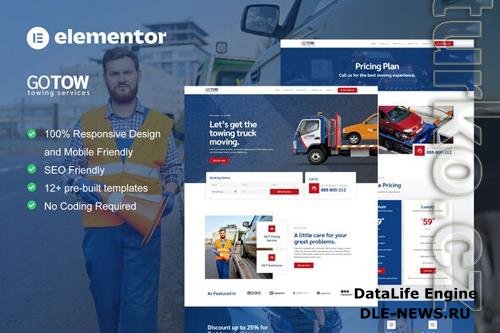 ThemeForest Gotow - Towing Services Elementor Template Kit 38028860