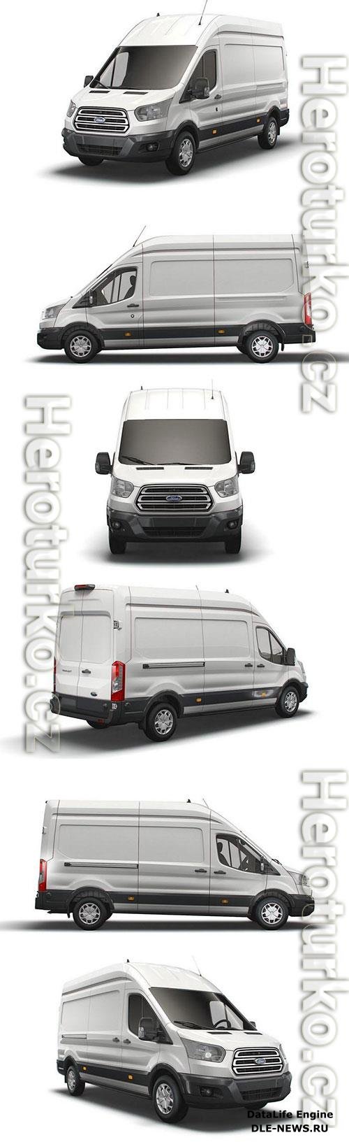 Ford Transit Van L3H3 2018 3D Model