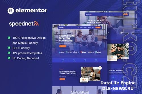 ThemeForest SpeedNet - Broadband & Internet Service Provider Elementor Template Kit 38122578