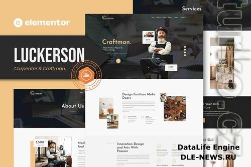 ThemeForest Luckerson - Carpenter & Craftman Elementor Template Kit 38107838