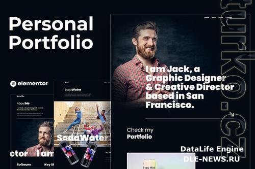 ThemeForest Jack.Dir - Personal Design Portfolio Elementor Template Kit 38052498