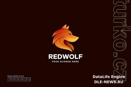 Wolf Illustration Gradient Logo