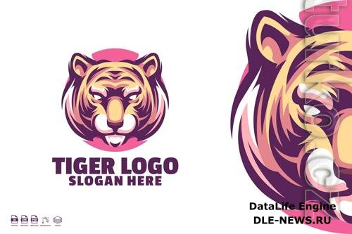 Tiger Head Mascot Logo