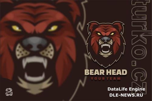 Bear Head Character Mascot Logo