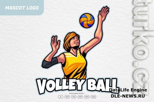 Volley Ball Sport Mascot Logo