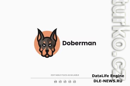 Doberman Simple Mascot Logo