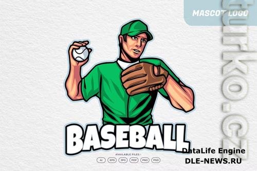 Baseball Character Mascot Logo