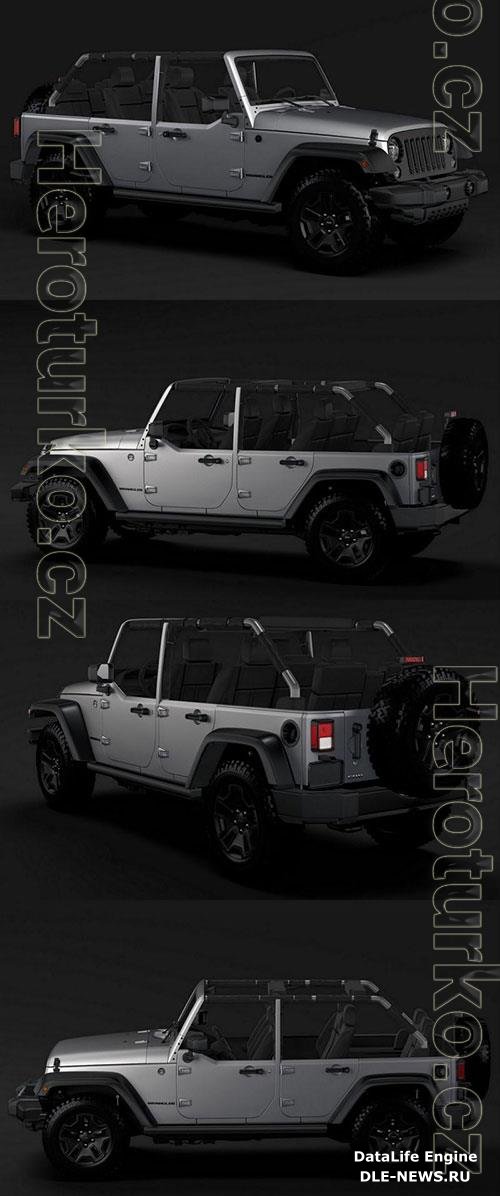 Jeep Wrangler Unlimited Willys Wheeler JK 2017 3D model