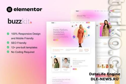 TForest Buzzkit v3,6 - Influencer & Creative Agency Elementor Template Kit 38204886