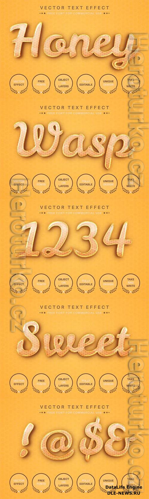 Honey - Editable Text Effect, Font Style