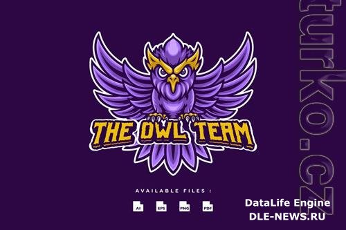 Owl Mascot Logo v. 02