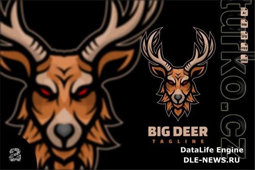 Deer Head Character Mascot Logo