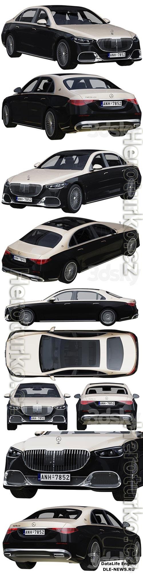 Mercedes Benz S Class Maybach 2021 3D Model