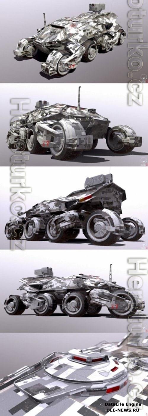 Sci Fi Military Armor Vehicle 3D Model