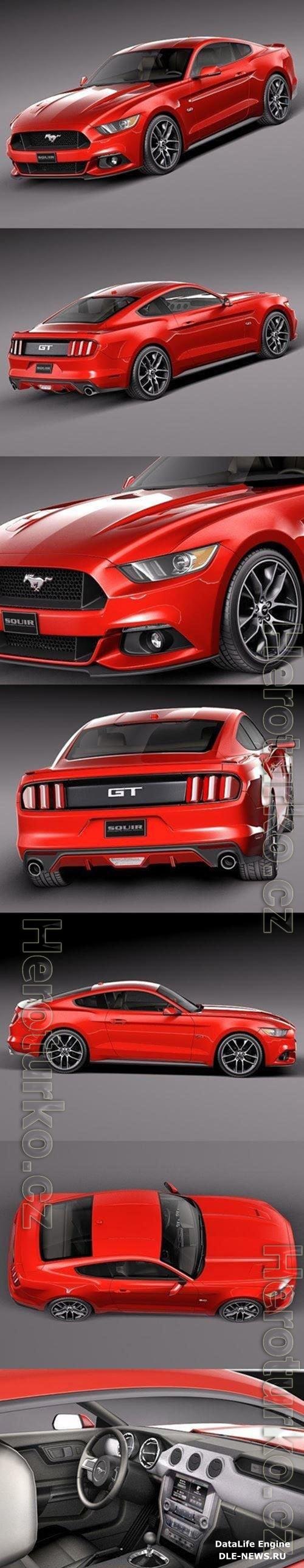 Ford Mustang GT 2015 3D Model