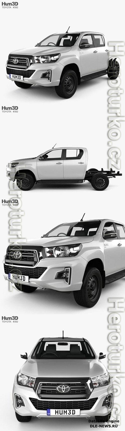 Toyota Hilux Double Cab Chassis SR 2019 3D Model