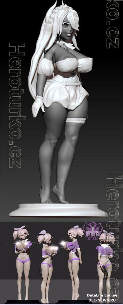 Anime Girl 3D Print Model