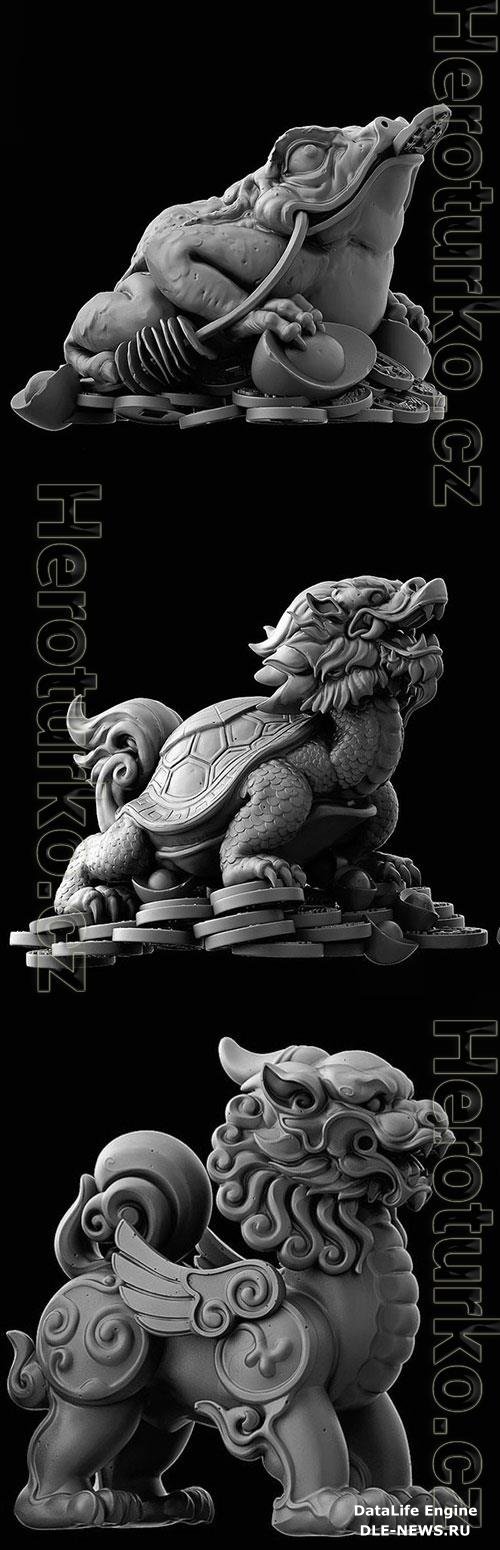 Chinese Feng Shui Simbol Kit 3D Model