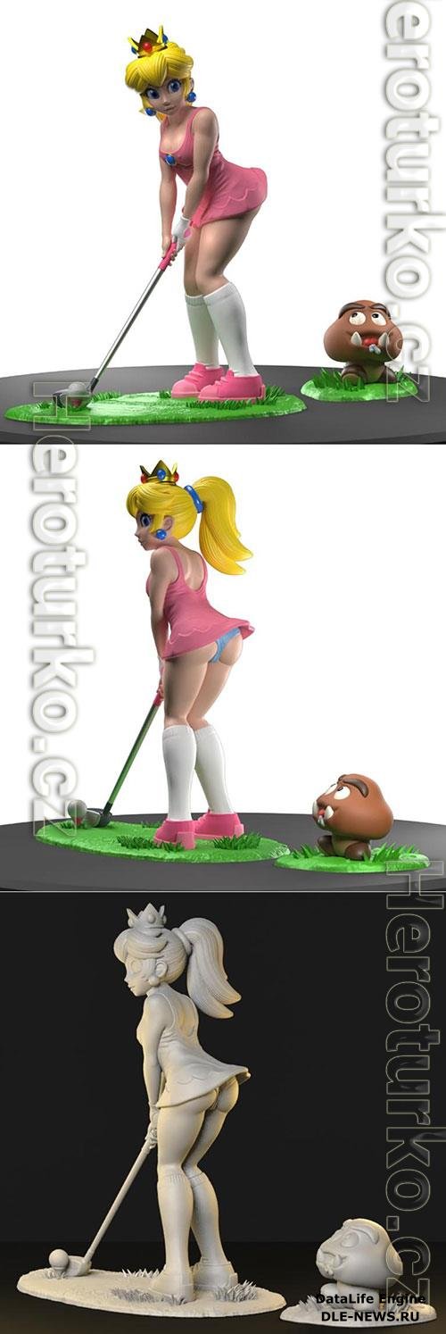 Princess Peach 3D Print Model