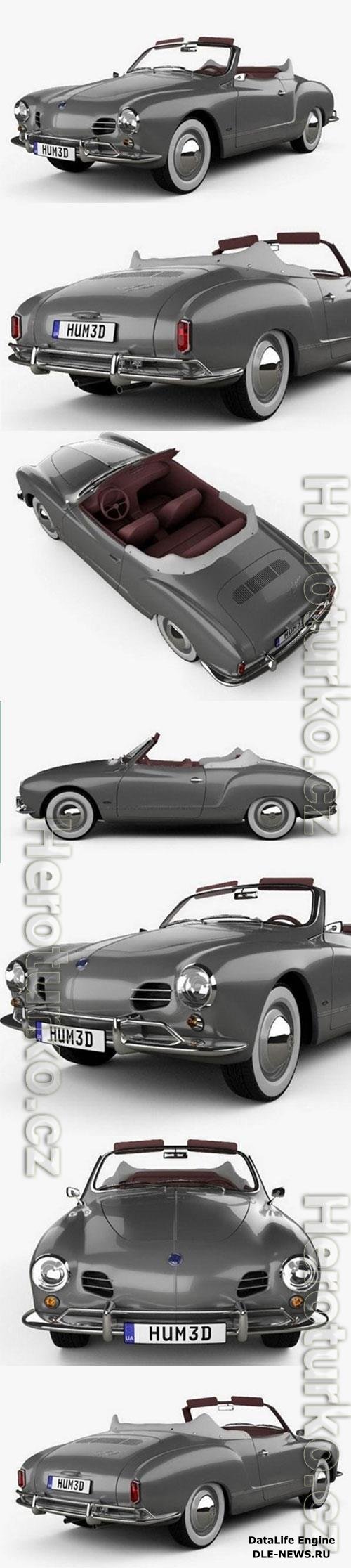 Volkswagen Karmann Ghia convertible 1958 3D Model