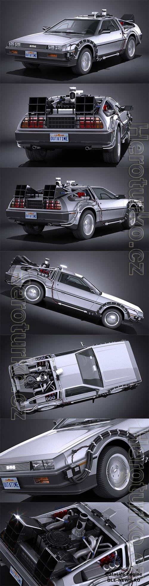 Turbosquid - Delorean DMC-12 Back To The Future Episode 1 3D Model