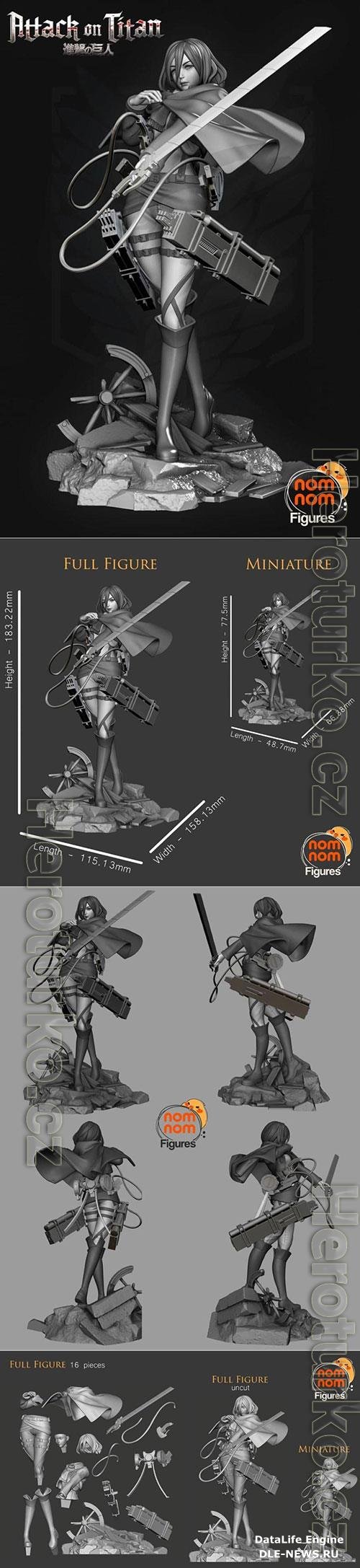 Mikasa Ackerman - Attack on Titan 3D Print Model