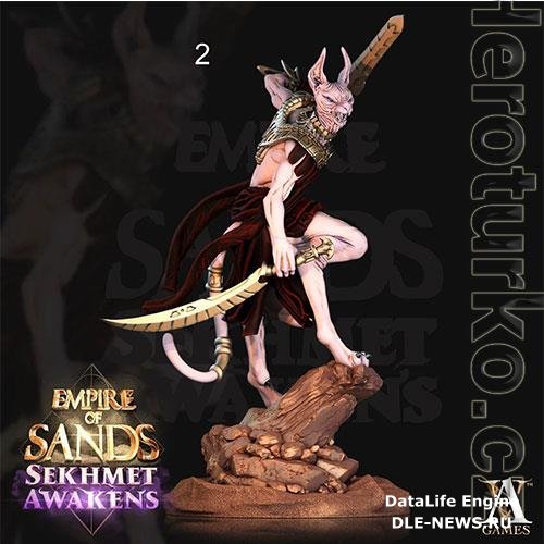 Sekhmet Awakens - Mau 2 Miniature 3D Print Model