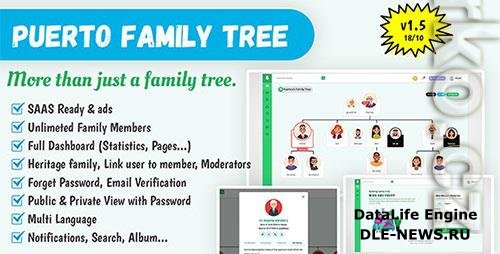 CodeCanyon - Puerto Family Tree Builder SAAS v1.5.2 - 25799178