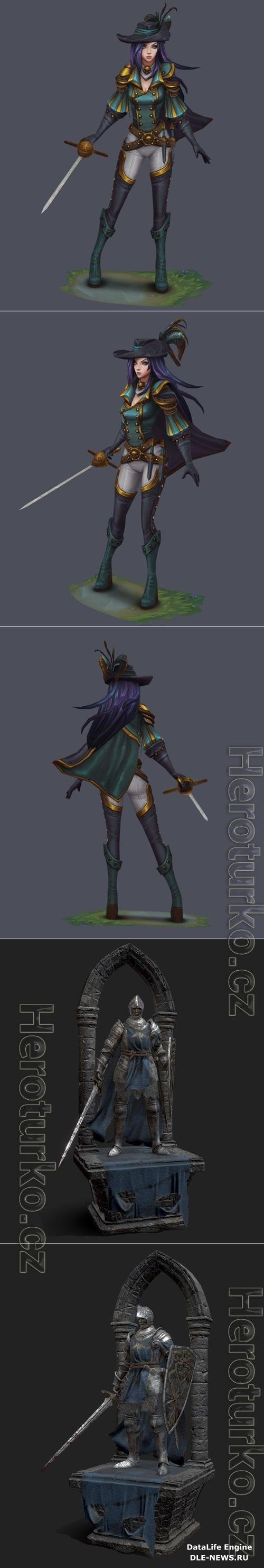 Musketeer and Dark Souls 3 - Lothric Knight Royal Guard 3D Print Model