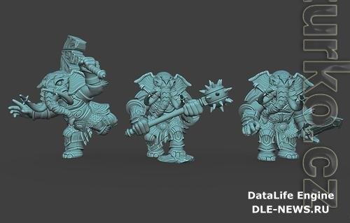 Elephant Warrior 3D Print Model