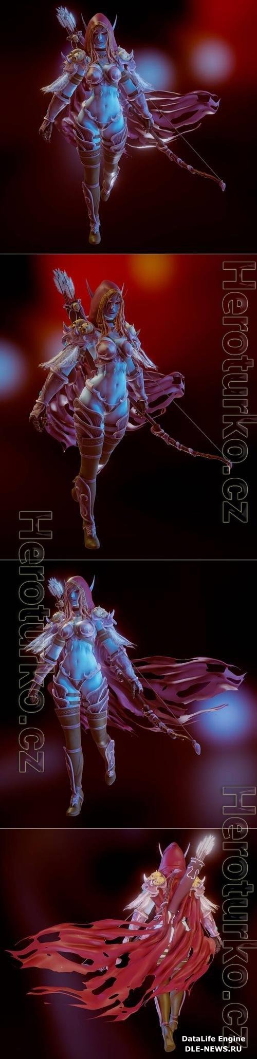 Sylvanas Windrunner WOW 3D Print Model