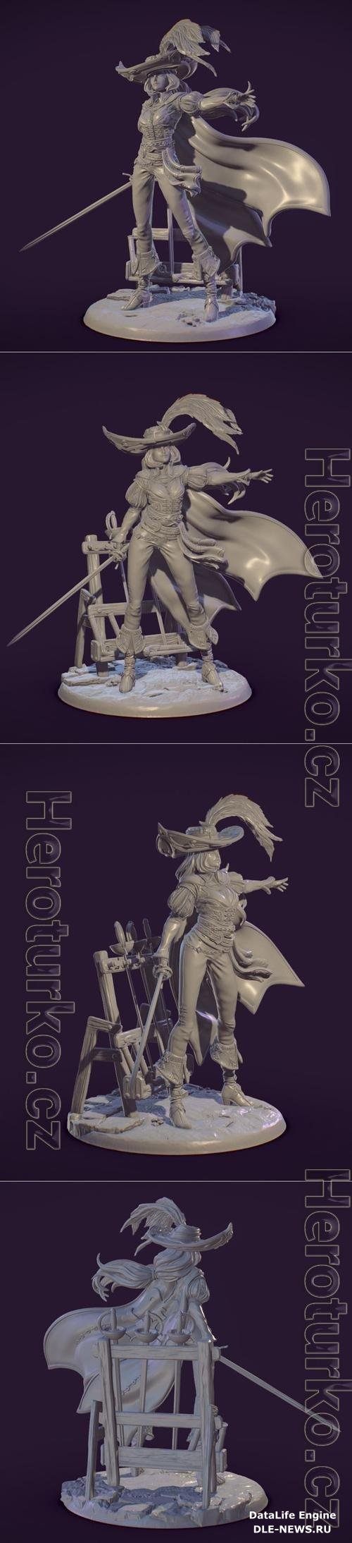 Elle The Musketeer 3D STL