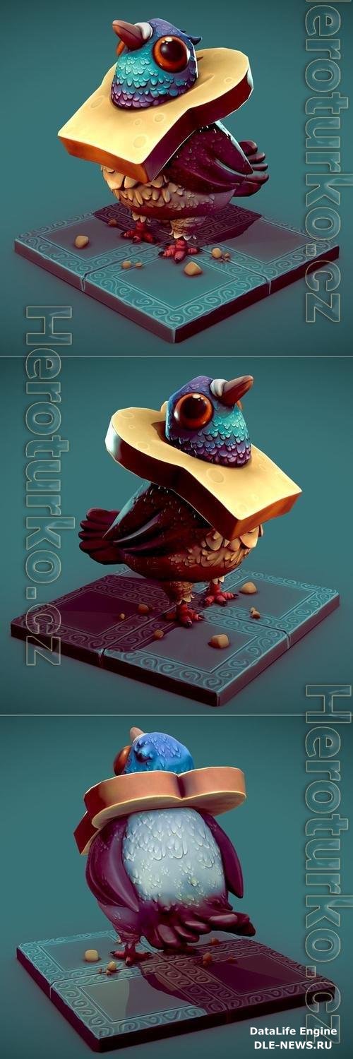 Bread Head Pigeon 3D STL