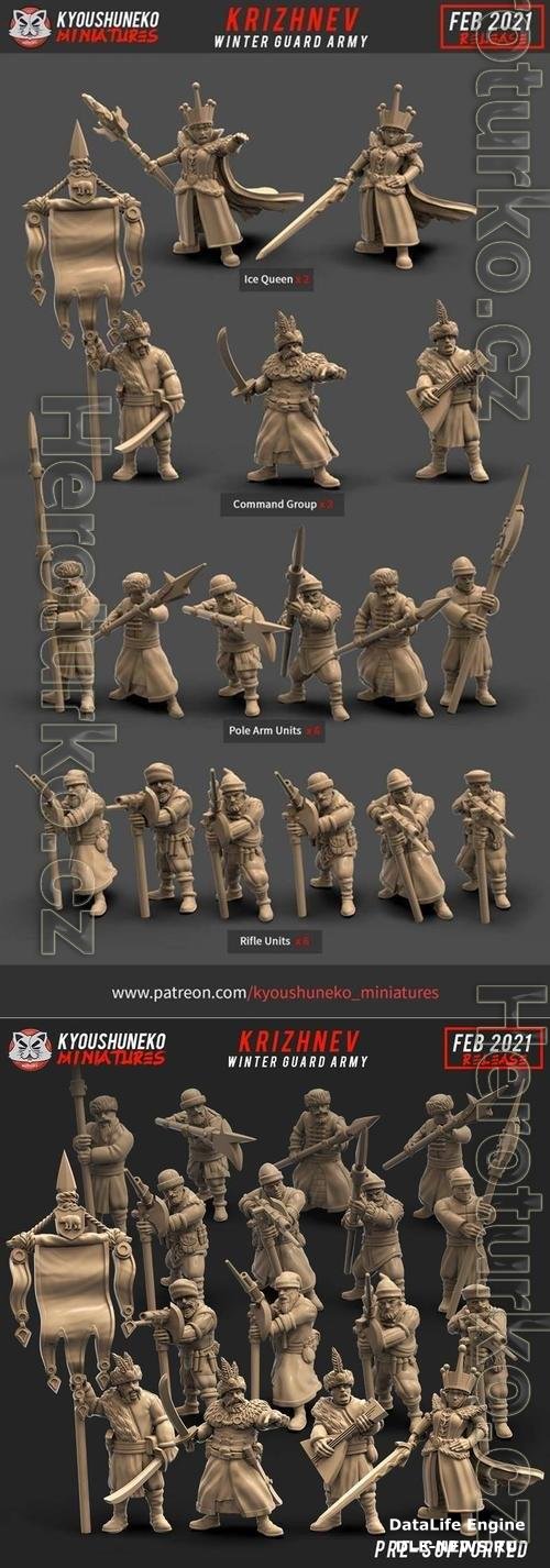 Kyoushuneko Miniatures - Krizhnev Winter Guard Army February 2021 3D STL