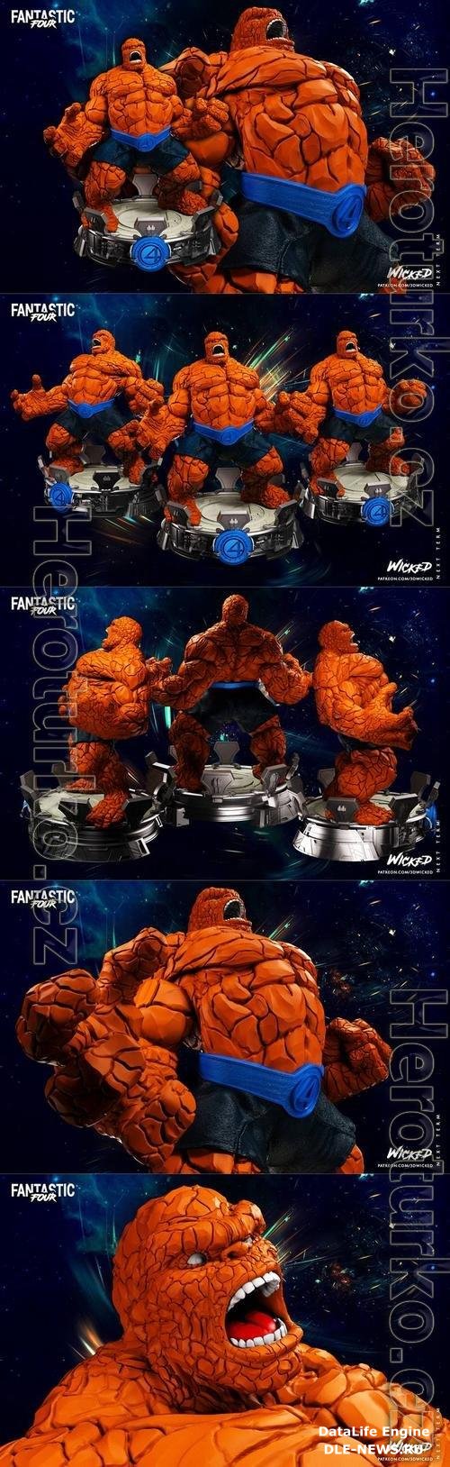 3D STL Wicked - Marvel The Thing Sculpture