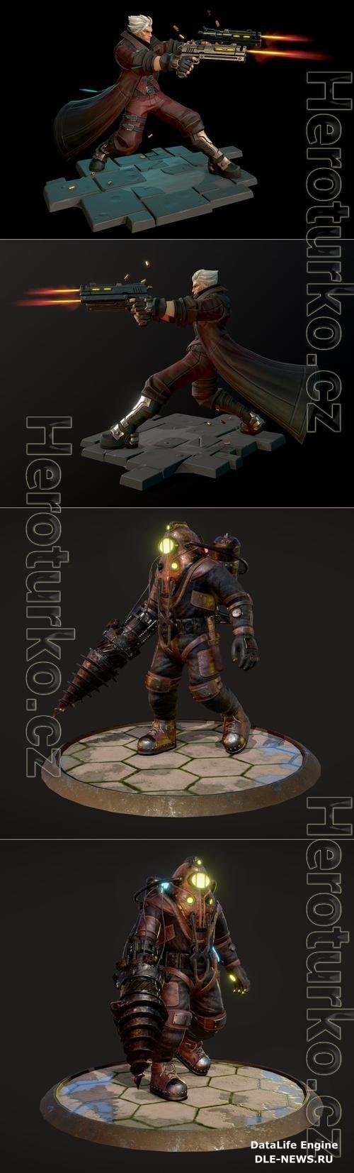 3D STL Dante - Devil May Cry and Big Daddy Bioshock 2