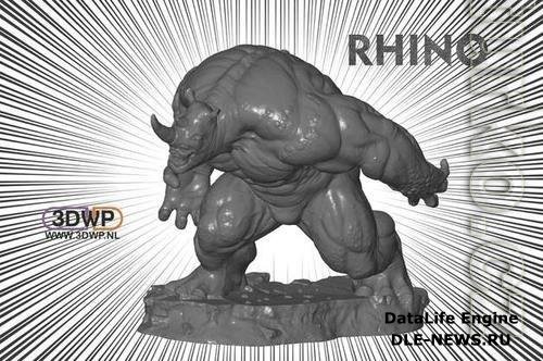 3D STL Rhino Statue (Spider-Man)