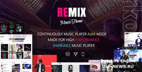 ThemeForest - Remix v3.9.9 - Music band and Musician AJAX WordPress Theme - 8473753