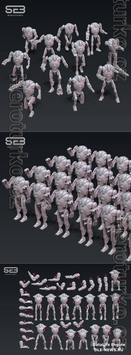 3D STL SEB Miniatures - Super Battledroids (B2 Modular Kit)