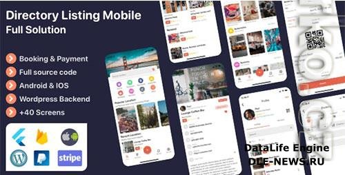 CodeCanyon - Listar FluxPro v1.1.6 - Flutter mobile directory listing & booking - Wordpress Backend - 28292407