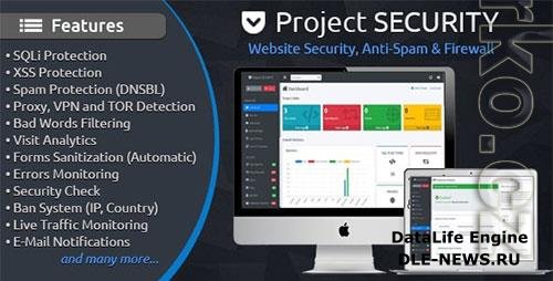 CodeCanyon - Project SECURITY v4.9.5 - Website Security, Anti-Spam & Firewall - 15487703