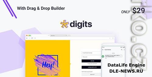 CodeCanyon - Digits v7.9.2.12 - WordPress Mobile Number Signup and Login - 19801105 - NULLED + Digits Add-Ons