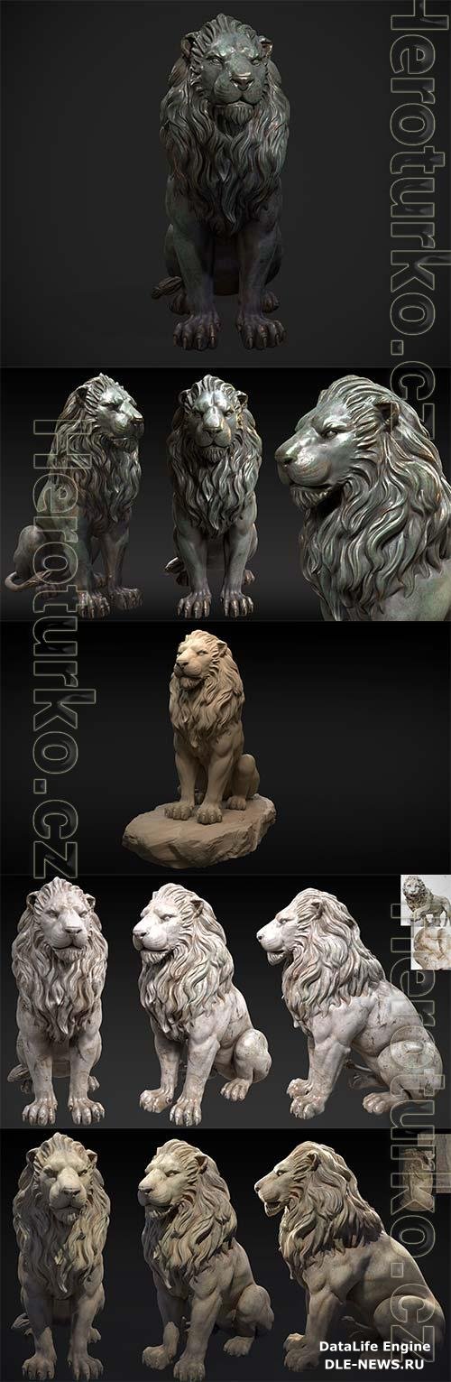 Lion statue 3D Model