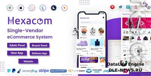 CodeCanyon - Hexacom v6.0 NULLED single vendor eCommerce App with Website, Admin Panel and Delivery boy app - 31157454